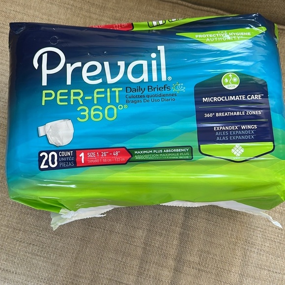 Pack Prevail Per-Fit 360 20 Pack Daily Brief Maximum Plus Incontinence - Picture 1 of 5